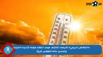 «انخفاض تدريجي» الأرصاد تكشف موعد انتهاء موجة شديدة الحرارة وتحسن حالة الطقس قريبًا